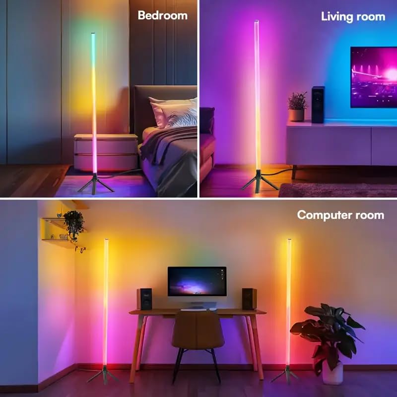 360° RGBIC LED Floor Ambient Lamp – USB Powered (Pack Of 1)