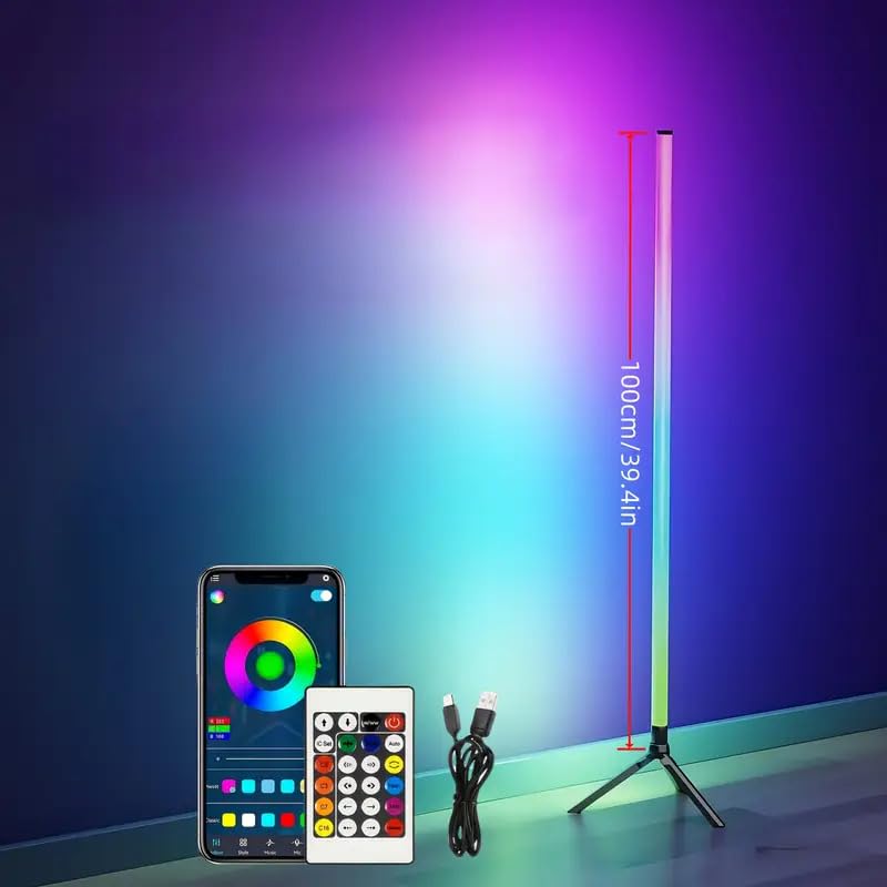360° RGBIC LED Floor Ambient Lamp – USB Powered (Pack Of 1)