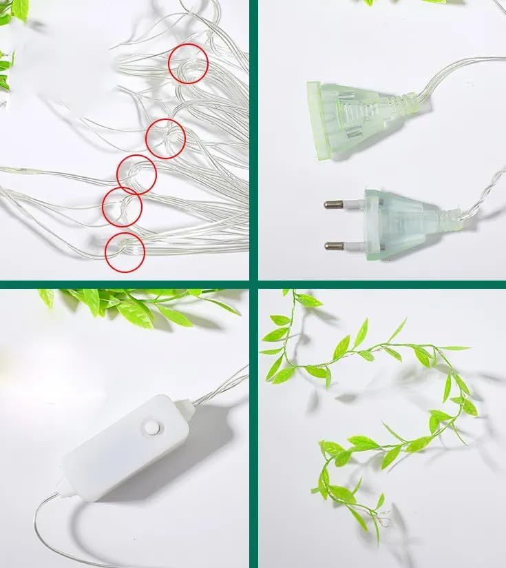 Warm White Vine LED Lights – Artificial Leaf Design