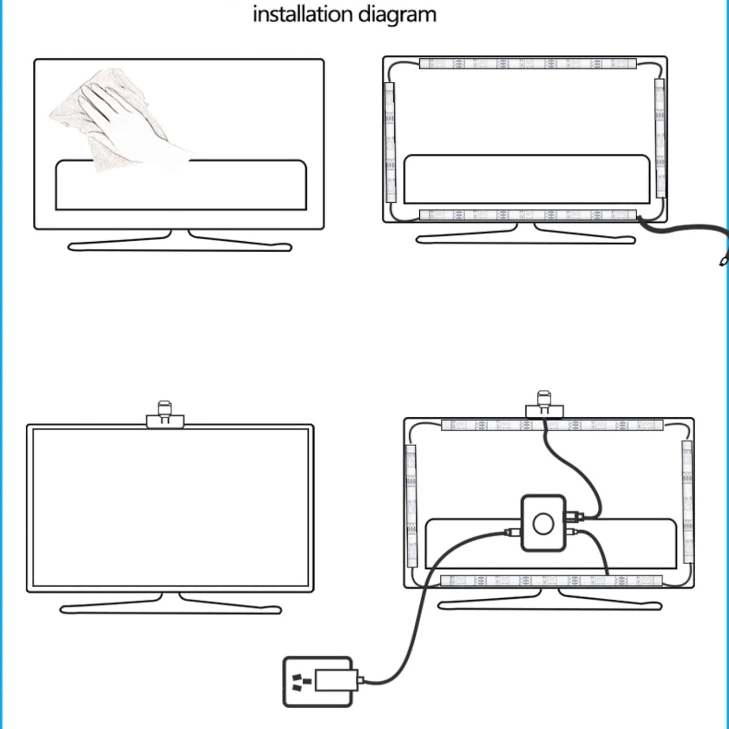 Smart RGBIC TV Backlight with App Control & Music Sync (55–65 Inch)