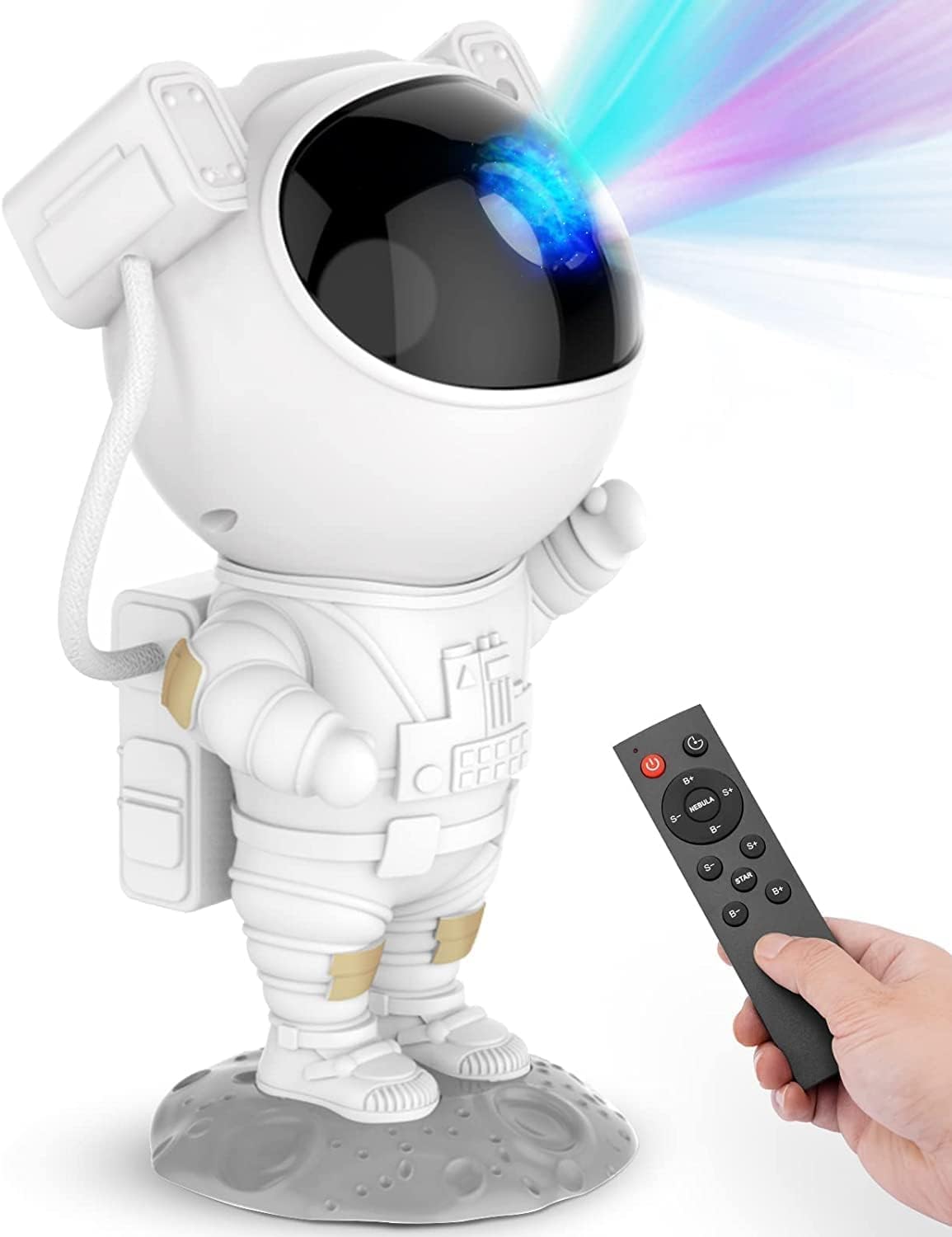 Astronaut Galaxy Projector Lamp – 360° Adjustable Night Light with Remote