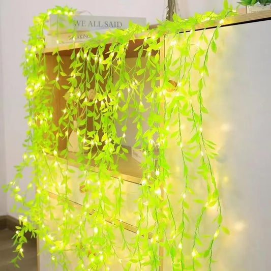 Warm White Vine LED Lights – Artificial Leaf Design