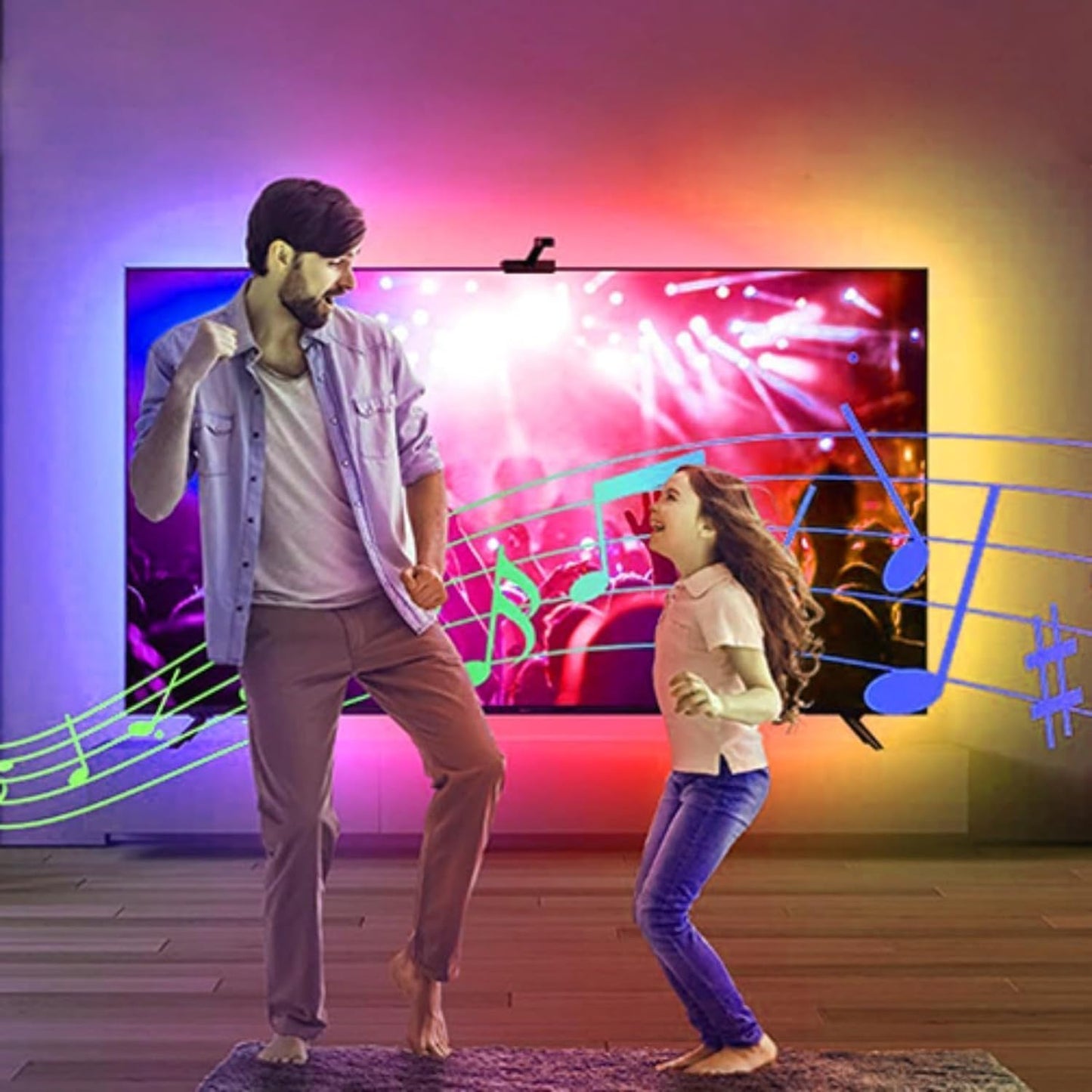 Smart RGBIC TV Backlight with App Control & Music Sync (55–65 Inch)