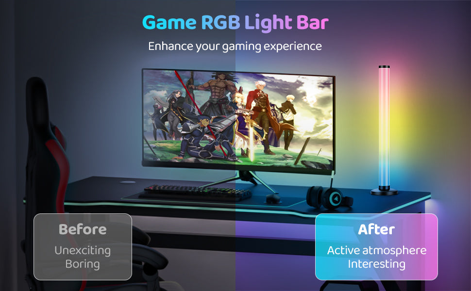 RGBIC Ambient LED Lamps – Set of 2 with 270° Glow, Music Sync & Timer